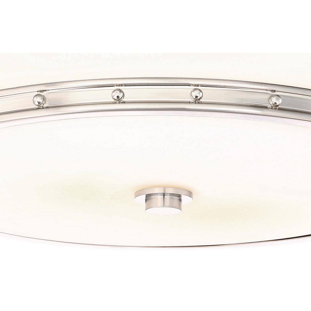 Brushed Nickel LED Drum Flush Mount Light