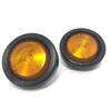 thumbnail image 2 of LONG HAUL 2 Pack Round Clear Amber Clearance Marker Lights For Trailer Truck RV DOT 2 of 5