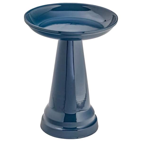 BIRDS choice Ohio Stoneware Birdbath in Midnight Blue