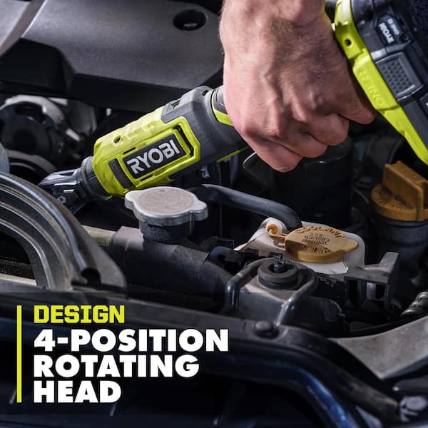 RYOBI - ONE+ 18V Cordless Multi-Size Ratchet 3/8 in. and 1/4 in. Kit with 1.5 Ah Battery and Charger