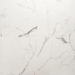 Saroshi Statuario Venato 23.62 in. x 23.62 in. Matte Marble Look Porcelain Floor and Wall Tile (15.5 sq. ft./Case)