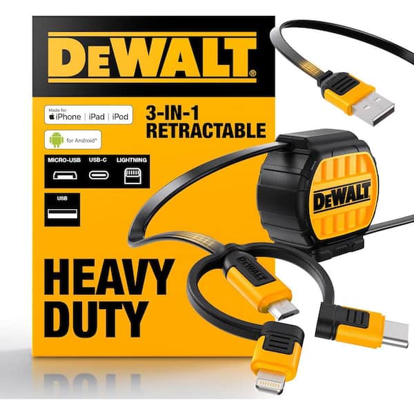 DEWALT 3 in 1 Retractable Cable