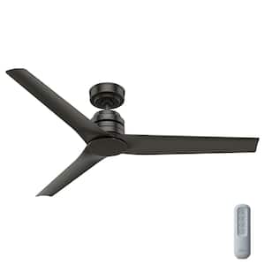 Nocturnal 52 in. Indoor/Outdoor Noble Bronze Propeller Ceiling Fan with Remote Included for Porches and Covered Patios