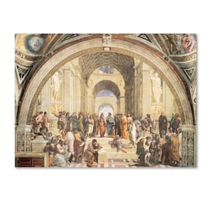 School of Athens by Raphael Floater Frame Religious Wall Art 24 in. x 32 in.