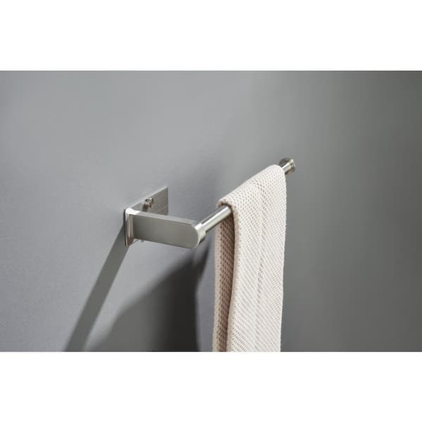 Flynama 2-Pack 12 in. Wall-Mount Stainless Steel Paper Towel Holder Self Adhesive Paper Towel Holders in Brushed Nickel