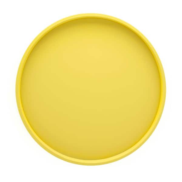 Kraftware Bartenders Choice Fun Colors 14 in. Round Serving Tray in Lemon