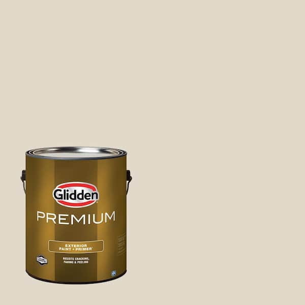 Glidden Premium 1 gal. PPG1024-2 Antique White Satin Exterior Latex Paint