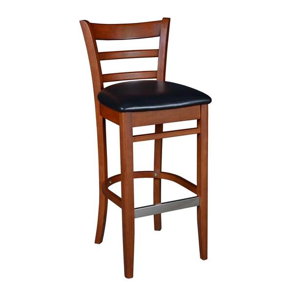 Regency Zoe 42 in. Cherry/Black Wood Caf Chair