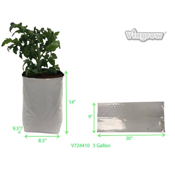 OwnGrown 4 x 5 Gallon Plant Growing Bags for Balcony or Garden Plants