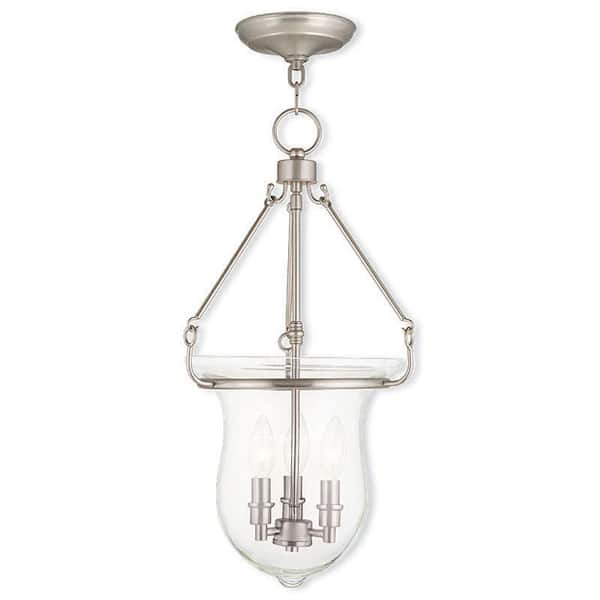 Canterbury 3 Light Brushed Nickel Pendant