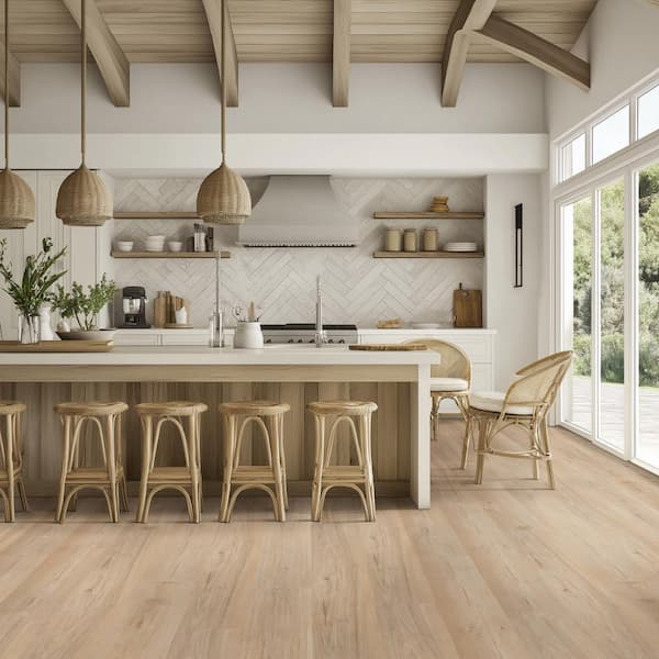Lathem Pine 20 MIL x 7 in. W x 48 in. L Waterproof Click Lock Luxury Vinyl Plank Flooring (21.39 sq. ft. / Case)