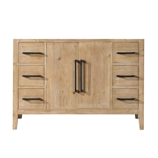 Altair Laurel 47.2 in. W x 21.6 in. D x 33.1 in. H Bath Vanity Cabinet without Top in in Weathered Fir