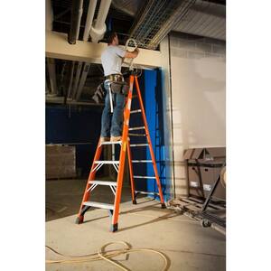 8 ft. Fiberglass Step Ladder (12 ft. Reach Height) with 300 lbs. Load Capacity Type IA Duty Rating