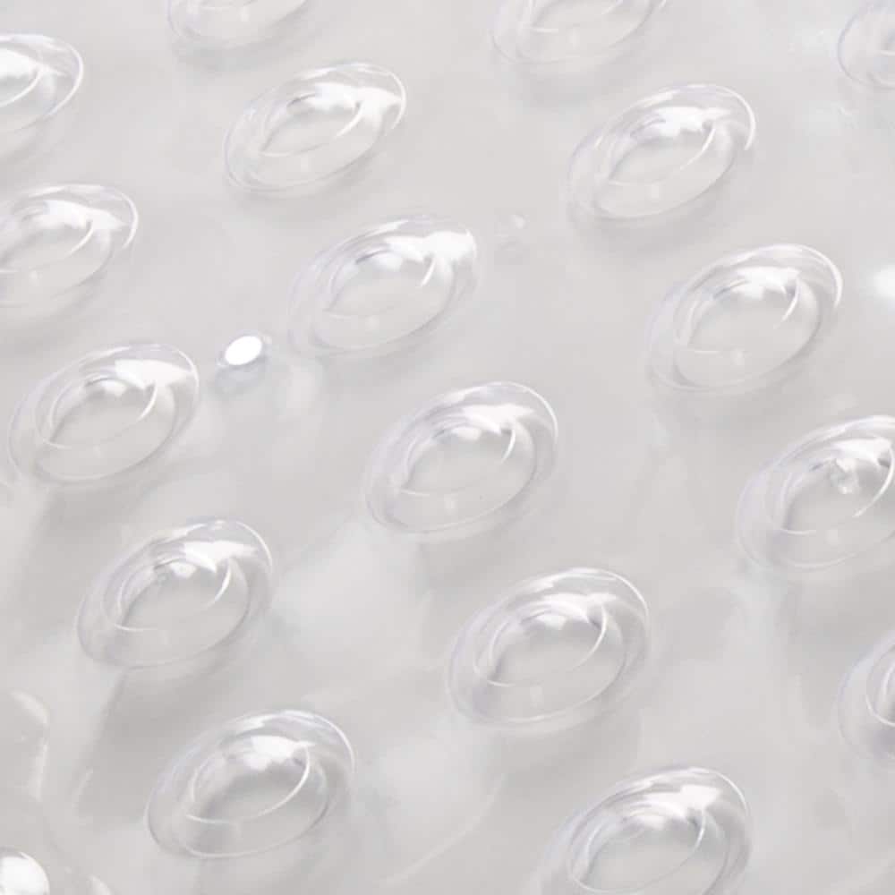 Clear Antimicrobial Non-Slip PVC Shower Mat