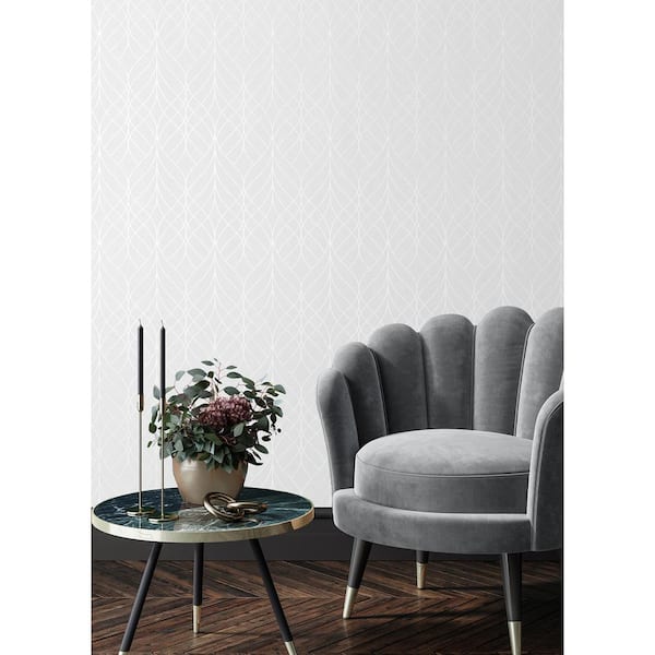 Hartley Light Grey Geo Paper Non-Pasted Textured Wallpaper