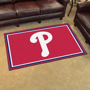 Philadelphia Phillies Red 4 ft. x 6 ft. Plush Area Rug