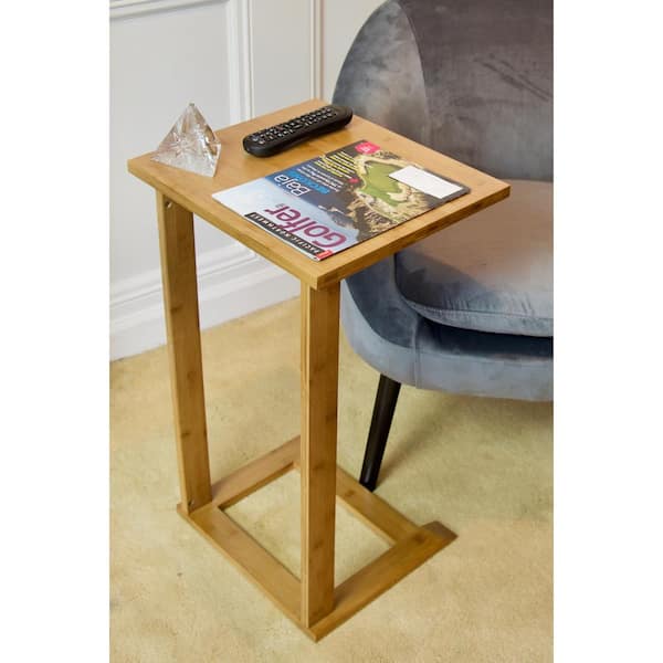 Eccostyle Solid Smoked Bamboo Slide Under Sofa End C Table