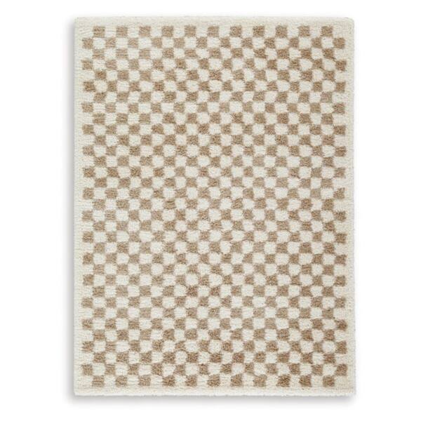 Karamen 5 ft. x  7 ft. Brown/Beige Checkered Area Rug