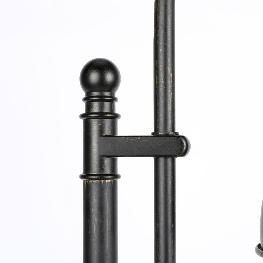 Adjustable Aged Bronze Industrial Floor Lamp with Metal Shade