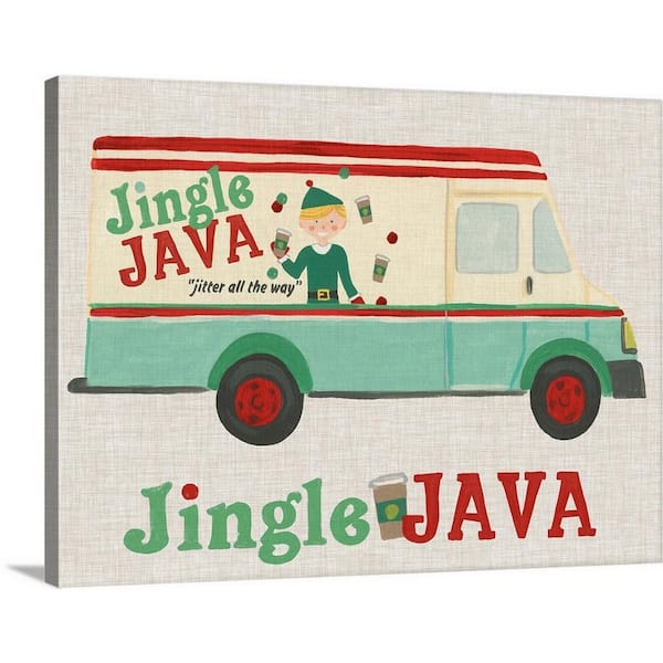GreatBigCanvas 40 in. x 30 in. Food Truck Holidays II by June Erica Vess Canvas Wall Art