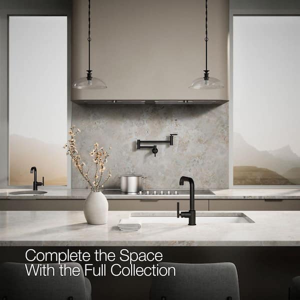 Purist Single Handle Pull Down Sprayer Kitchen Faucet in Matte Black