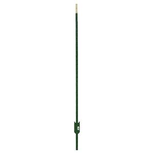 1-3/4 in. x 3-1/2 in. x 5-1/2 ft. Green Steel Fence T-Post