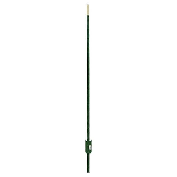 Everbilt 1 3 4 In X 3 1 2 In X 6 Ft Green Steel Fence T Post eb The Home Depot