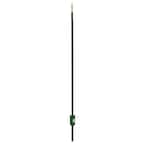 1-3/4 in. x 3-1/2 in. x 7 ft. Green Steel Fence T-Post with Anchor Plate