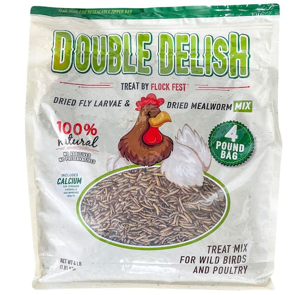 4 lb. Bag Black Soldier Fly Larvae and Dried Mealworms Combo Mix Treat