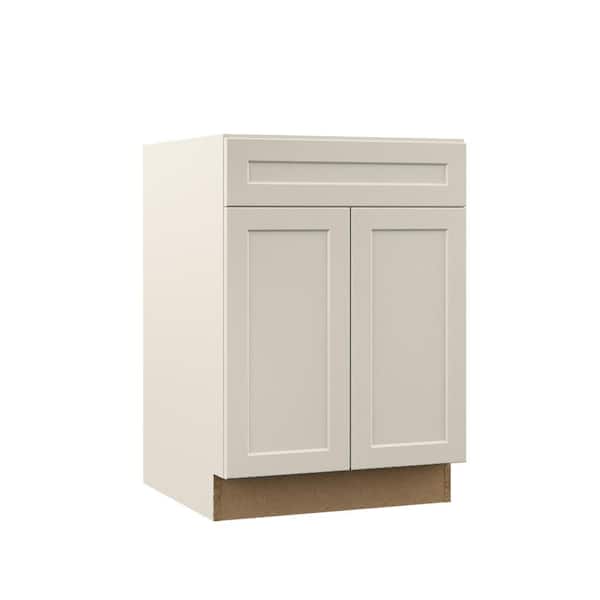 Hampton Bay Designer Series Melvern 24 in. W x 24 in. D x 34.5 in. H Assembled Shaker Base Kitchen Cabinet in Cloud