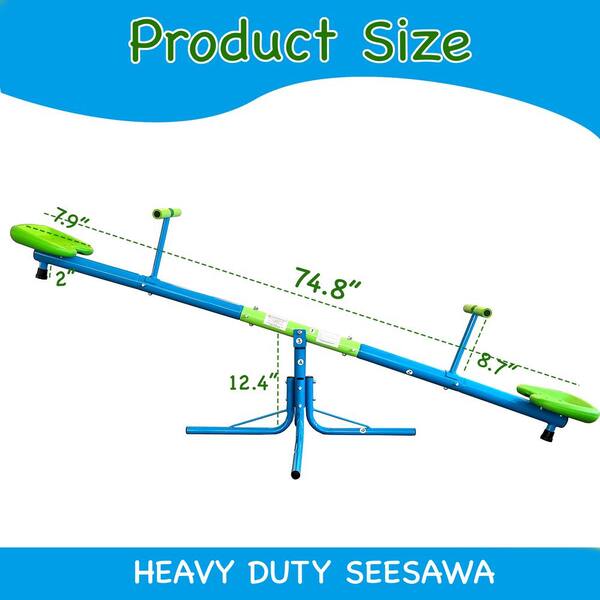 Dark Blue Kids Outdoor Play Equipment Upgraded Seesaw