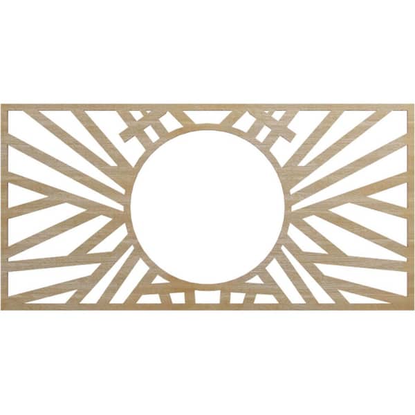 Ekena Millwork 24 in. x 12 in. x 0.25 in. Wood Medallion