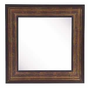 32.75 in. x 32.75 in. Bronze and Black Square Vanity Wall Mirror