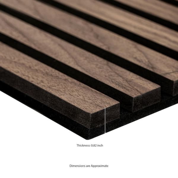 NH×SW . SOLO TABL② MSI Harmony Sable Wood Slat Brown 0.83 in. T x 9.5 in. x 94.5 in
