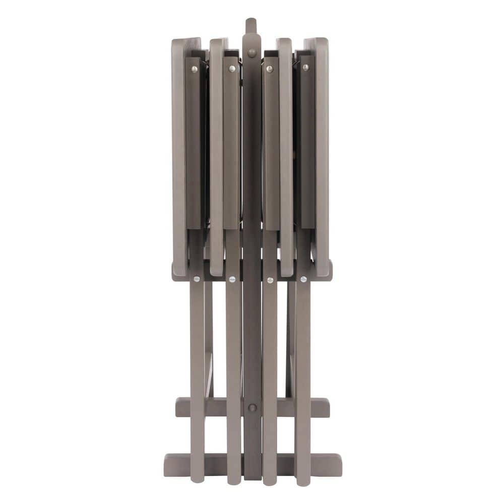 Alex 14.57 In Oyster Gray 5-Pc Snack/End Table Set - thumbnail 2
