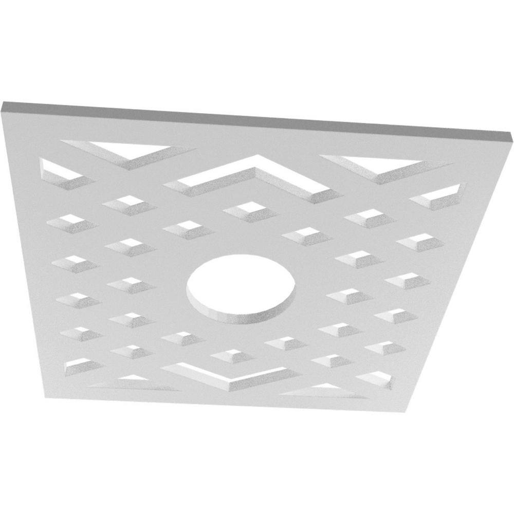 16'' White Chevron PVC Pierced Ceiling Medallion