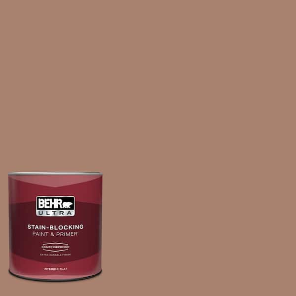 BEHR ULTRA 1 qt. #S190-5 Cocoa Nutmeg Extra Durable Flat Interior Paint & Primer