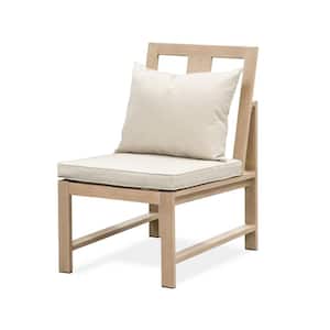 Bordeaux Metal Outdoor Dining Chair With Beige Cushion (2-Pack)