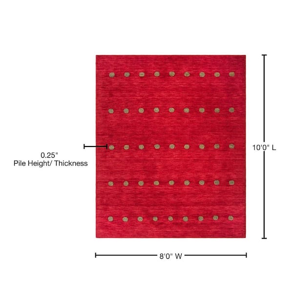 SAFAVIEH Himalaya Red x 10 Geometric Area Rug HIM590Q-8