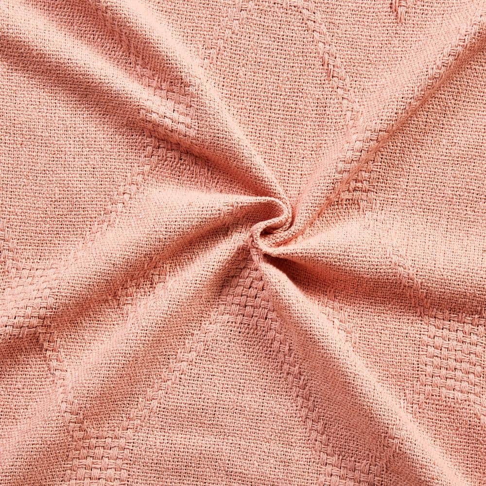 Cinnamon Cotton Reversible Throw Blanket, 50" x 60", 2-Pack