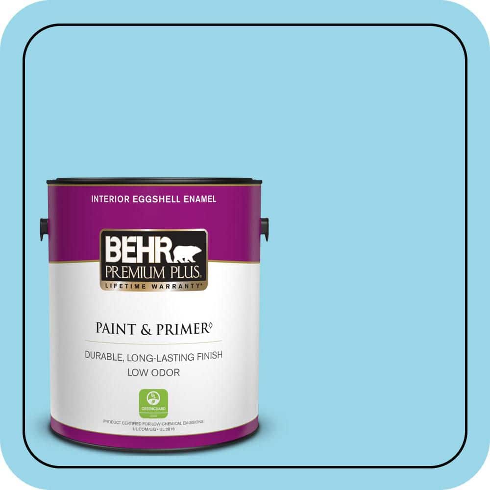 1 gal. #P490-2 Blue Sarong Eggshell Enamel Low Odor Interior Paint & Primer price history on PriceWatchPro