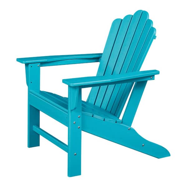Willit Blue Outdoor HDPE Hard Plastic Adirondack Chair for Garden Porch Patio Deck Backyard with Weather Resistant