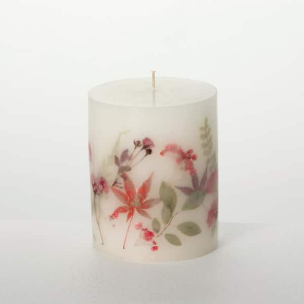 Vance Kitira 4" Infused Blooming Blush Pillar Candle