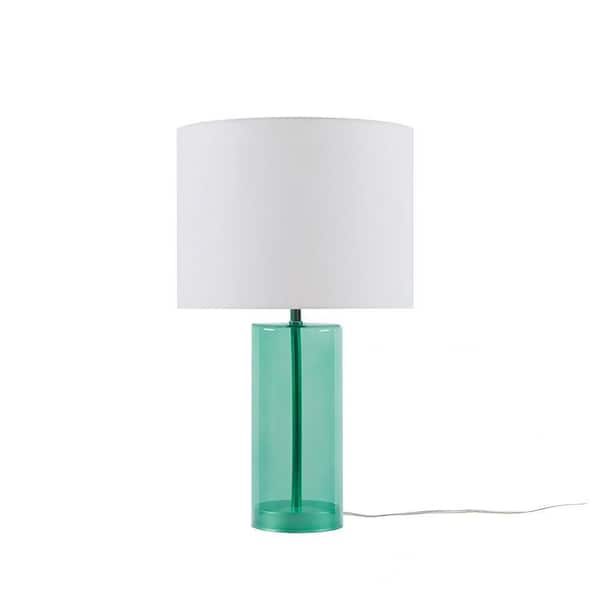 Jushua 20.5 in. H Glass Table Lamp Blue See Below, Green