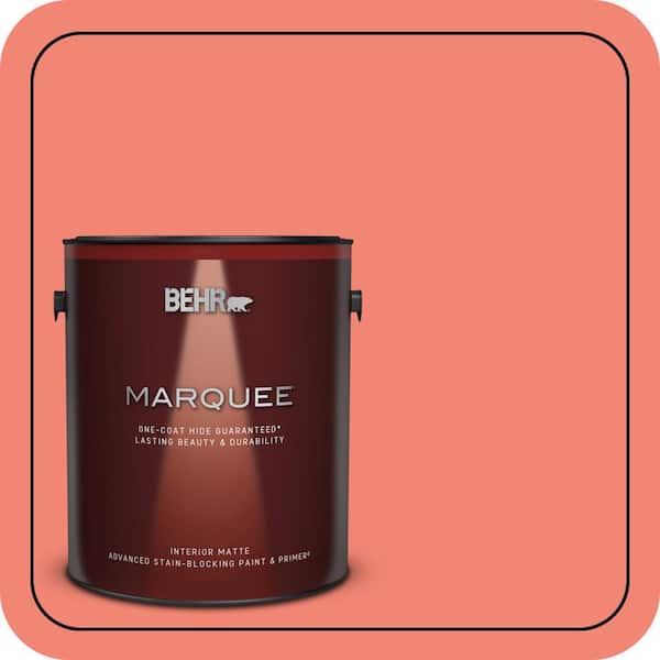 BEHR MARQUEE 1 gal. #T16-07 Coralette Matte Interior Paint & Primer