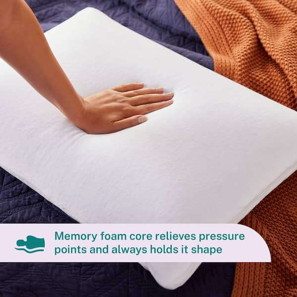 Sleep Innovations Classic Queen Memory Foam Pillow Medium Support 3073884 The Home Depot