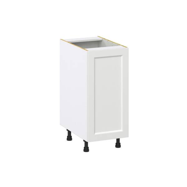 J COLLECTION 15 in. W x 24 in. D x 34.5 in. H Alton Painted White Shaker Assembled Base Kitchen Cabinet with Inner Drawer