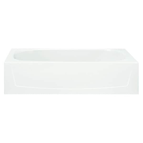 Sterling Performa 60.25 in. x 30.25 in. Rectangular Soaking Bathtub with Left Drain in White