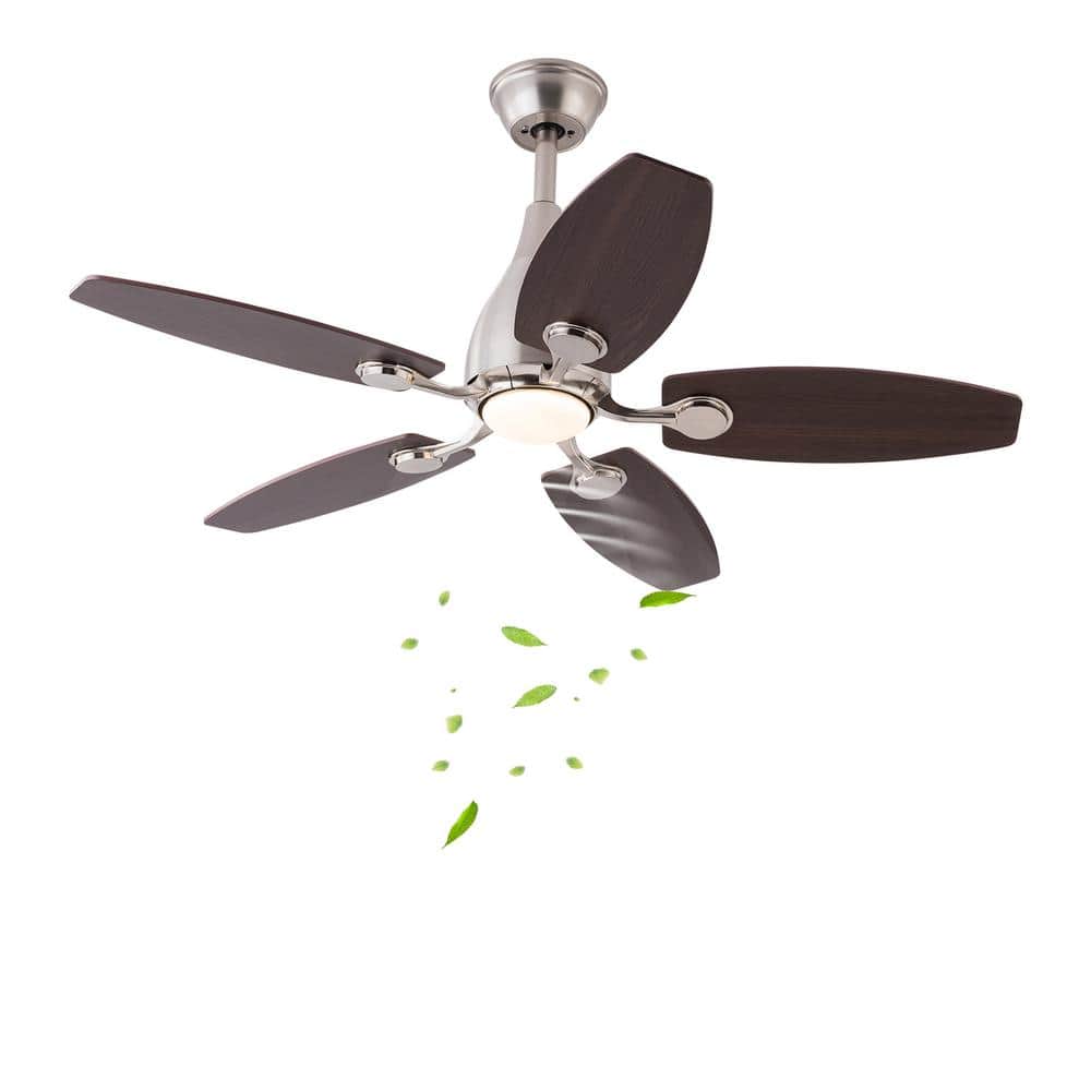OUKANING 42 in. Indoor Silver and Dark Brown Modern 6-Speed