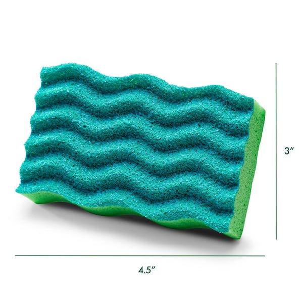 Washable Dish Sponges, 6 Double-sided Anti-scratch Pads, Antibacterial  Microfiber Sponge Effectively Cleans All Surfaces. Ideal For Plates, Pans.